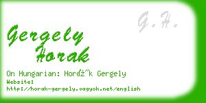 gergely horak business card